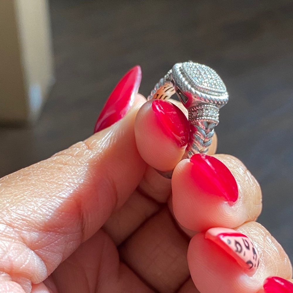1/4 carat diamond ring (sterling silver)